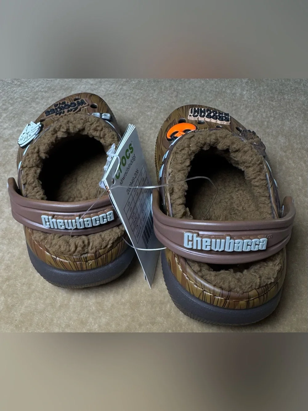 Crocs Kids Star Wars Chewbacca Fuzz Lined Clogs C9 NWT
